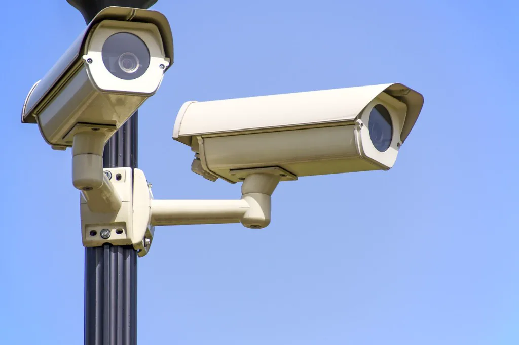 Illustrative photo of outdoor CCTV cameras mounted on a pole
