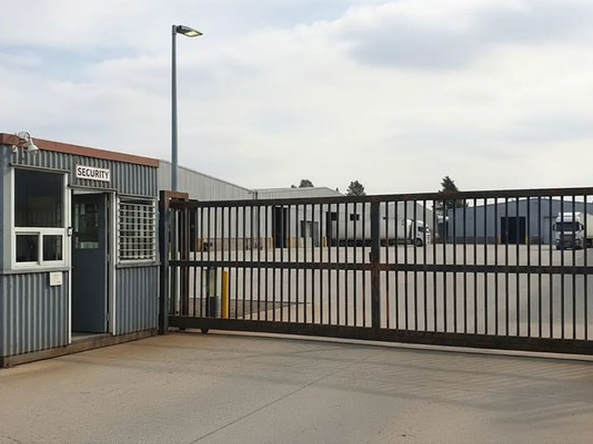 Warehouse perimeter — illustrative example, not a client site